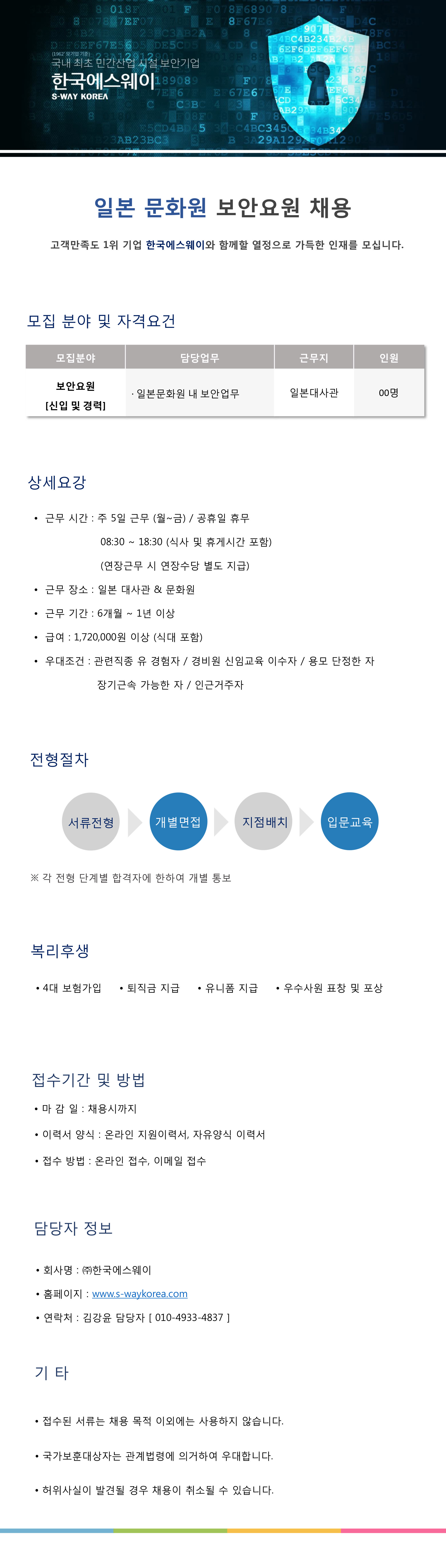 [일본문화원] 보안요원 채용